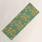 Porcelain Floral Dog - Mint & Ochre Yoga Mat Gallery Image 1