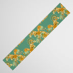 Porcelain Floral Dog - Mint & Ochre Table Runner Gallery Image 3
