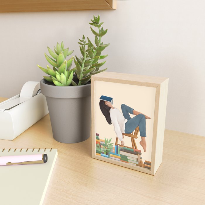 Lost in my books Mini Art Print Gallery Image 2