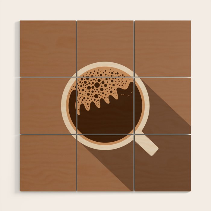 Coffee Cat 6 Wood Wall Art Gallery Image 1