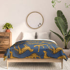 Tigers (Navy Blue and Marigold) Comforter Gallery Image 3