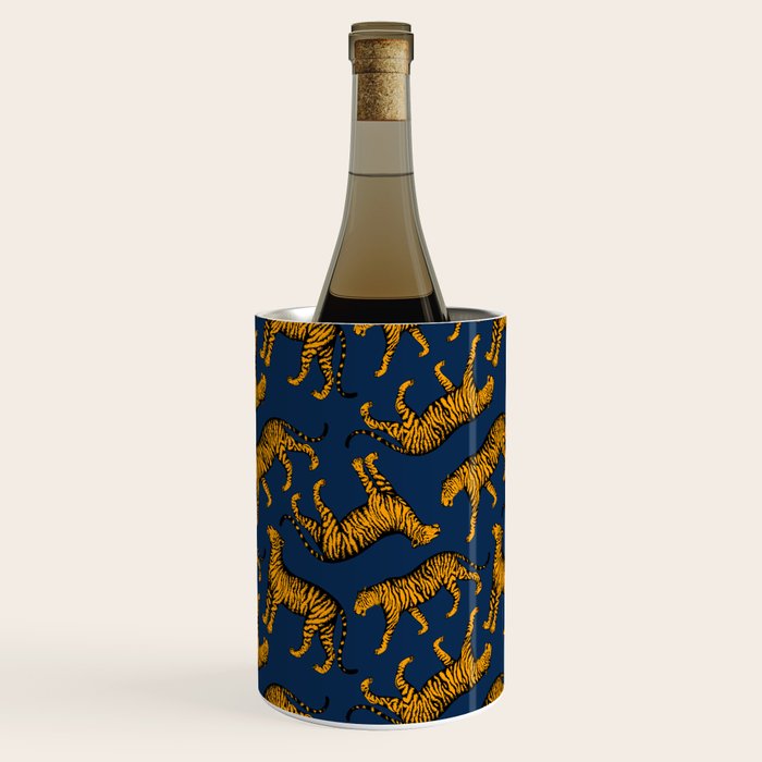 Tigers (Navy Blue and Marigold) Wine Chiller Gallery Image 3
