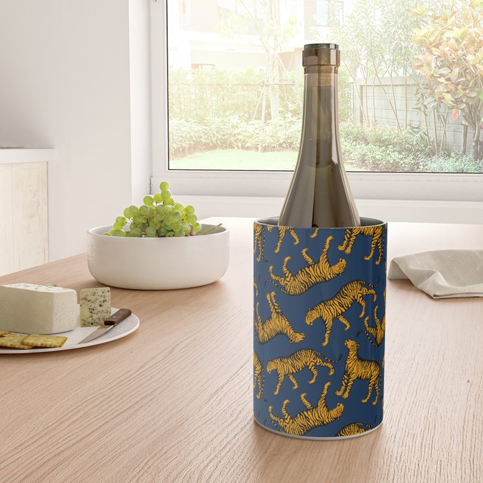 Tigers (Navy Blue and Marigold) Wine Chiller Gallery Image 4
