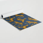 Tigers (Navy Blue and Marigold) Yoga Mat Gallery Image 2