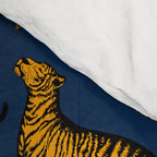 Tigers (Navy Blue and Marigold) Comforter Gallery Image 4