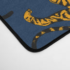 Tigers (Navy Blue and Marigold) Desk Mat Gallery Image 4