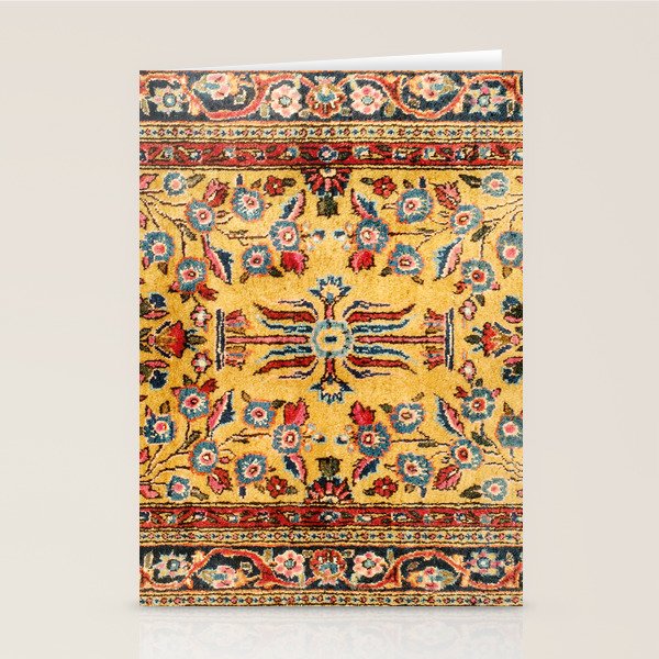 Kashan  Antique  Persian Rug Print Stationery Card Gallery Image 1