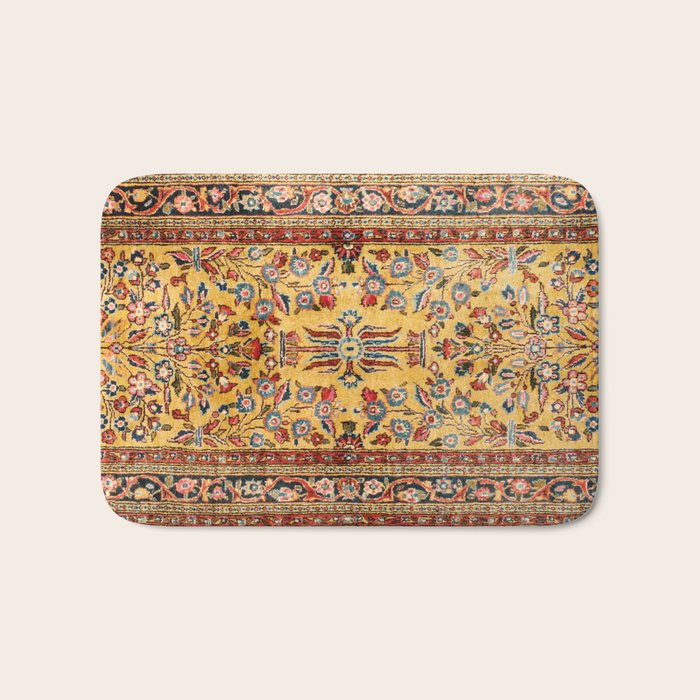 Kashan  Antique  Persian Rug Print Bath Mat Gallery Image 1