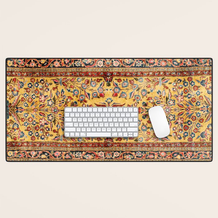 Kashan  Antique  Persian Rug Print Desk Mat Gallery Image 1