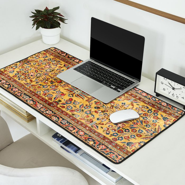 Kashan  Antique  Persian Rug Print Desk Mat Gallery Image 2