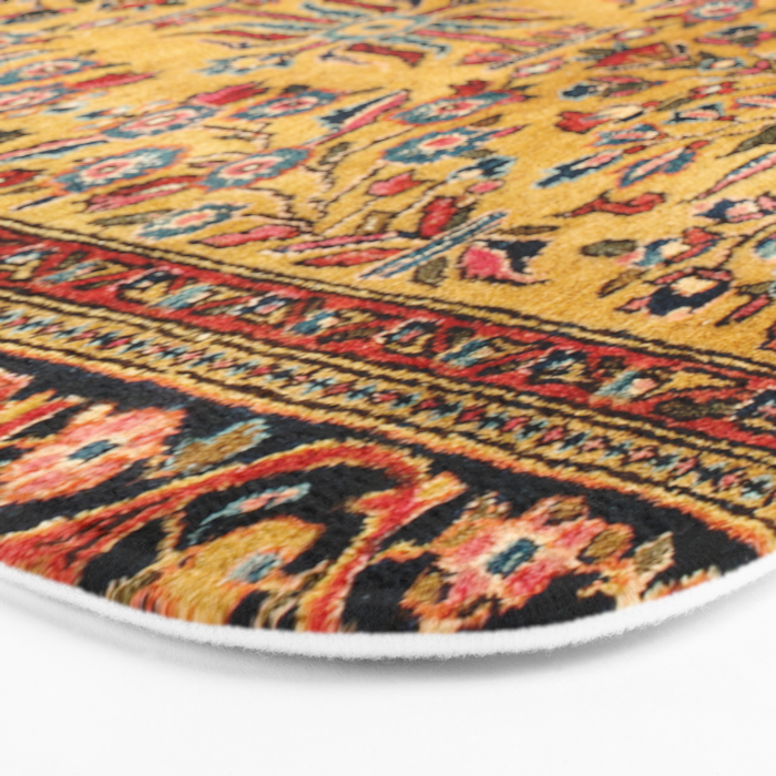 Kashan  Antique  Persian Rug Print Bath Mat Gallery Image 3