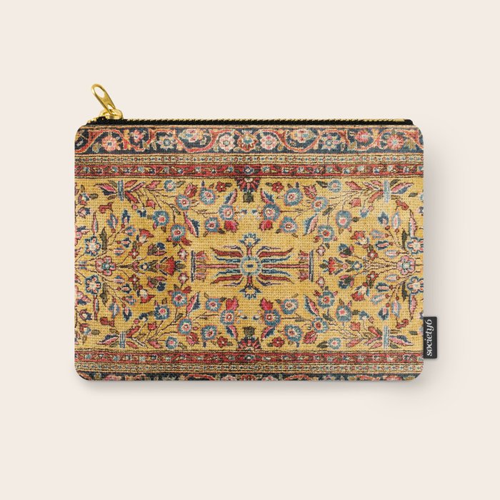 Kashan  Antique  Persian Rug Print Carry All Pouch Gallery Image 1