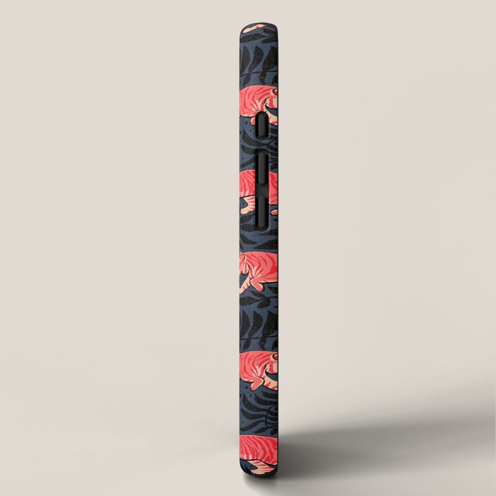 Tigers - coral and midnight  iPhone Case Gallery Image 2