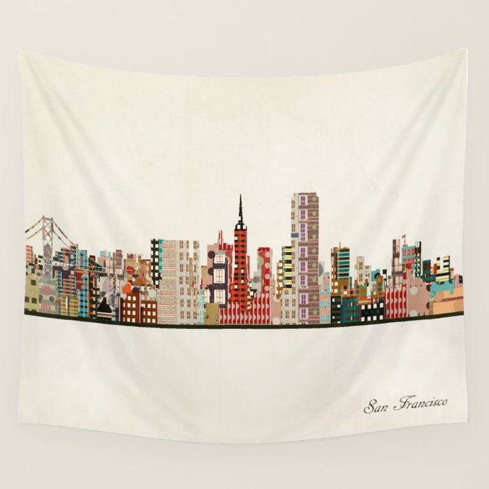 san francisco california Wall Tapestry Gallery Image 4