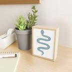 Minimal Snake - Blue Mini Art Print Gallery Image 2