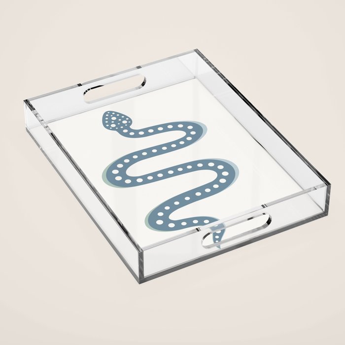 Minimal Snake - Blue Acrylic Tray Gallery Image 1