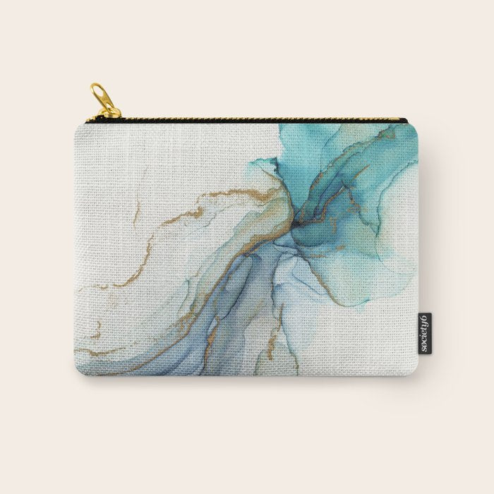 Abstract Jellyfish Alcohol Ink Painting Carry All Pouch Gallery Image 1