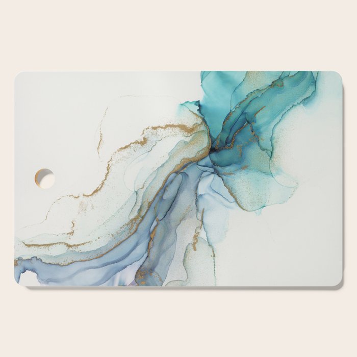 Abstract Jellyfish Alcohol Ink Painting Cutting Board Gallery Image 1