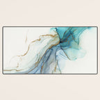 Abstract Jellyfish Alcohol Ink Painting Desk Mat Gallery Image 3