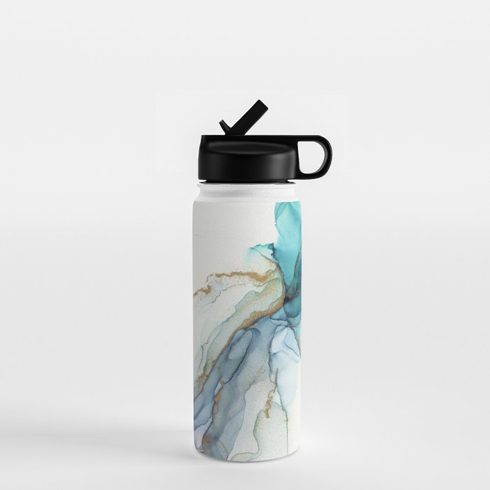 Abstract Jellyfish Alcohol Ink Painting Water Bottle Gallery Image 1