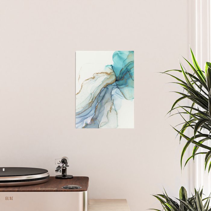 Abstract Jellyfish Alcohol Ink Painting Poster Gallery Image 2