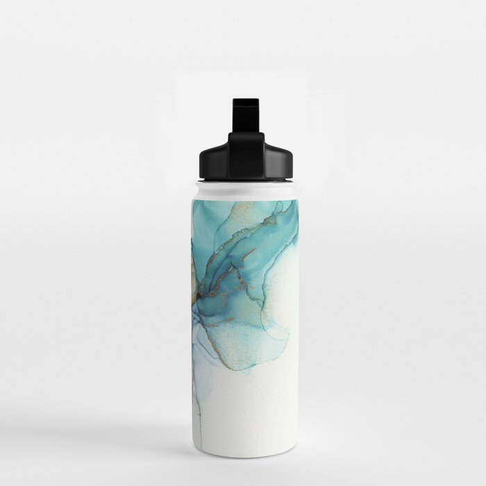 Abstract Jellyfish Alcohol Ink Painting Water Bottle Gallery Image 2