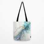 Abstract Jellyfish Alcohol Ink Painting Tote Bag Gallery Image 2