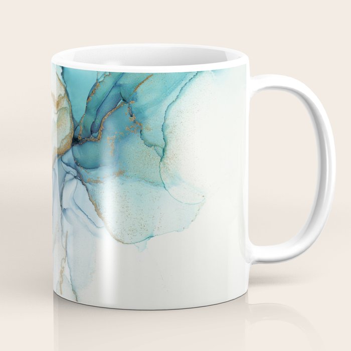 Abstract Jellyfish Alcohol Ink Painting Coffee Mug Gallery Image 1