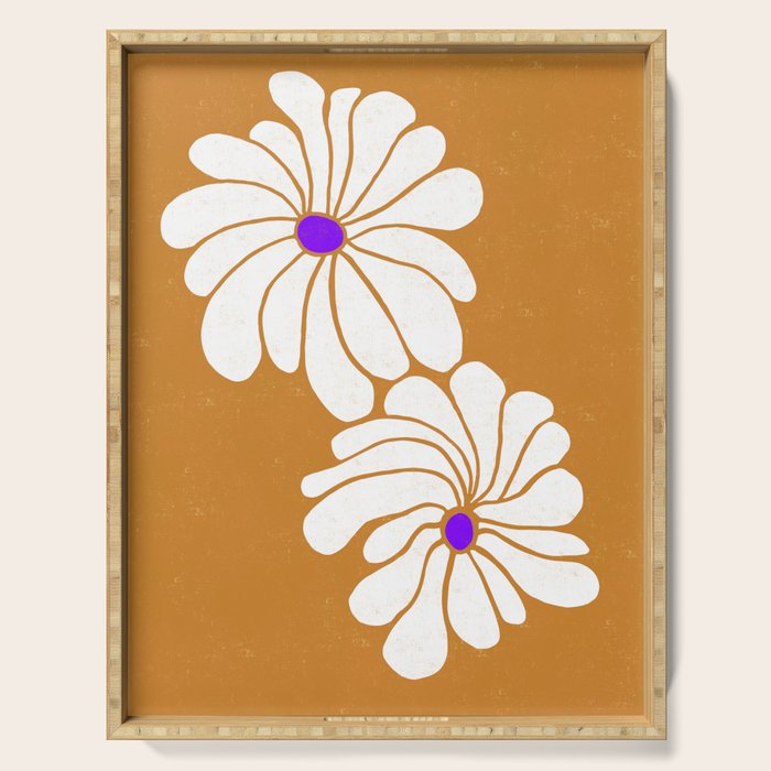 daisy 1967, orange Serving Tray Gallery Image 1