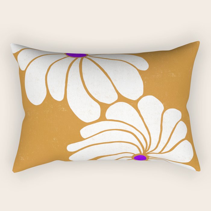daisy 1967, orange Rectangular Pillow Gallery Image 2