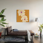 daisy 1967, orange Wood Wall Art Gallery Image 2