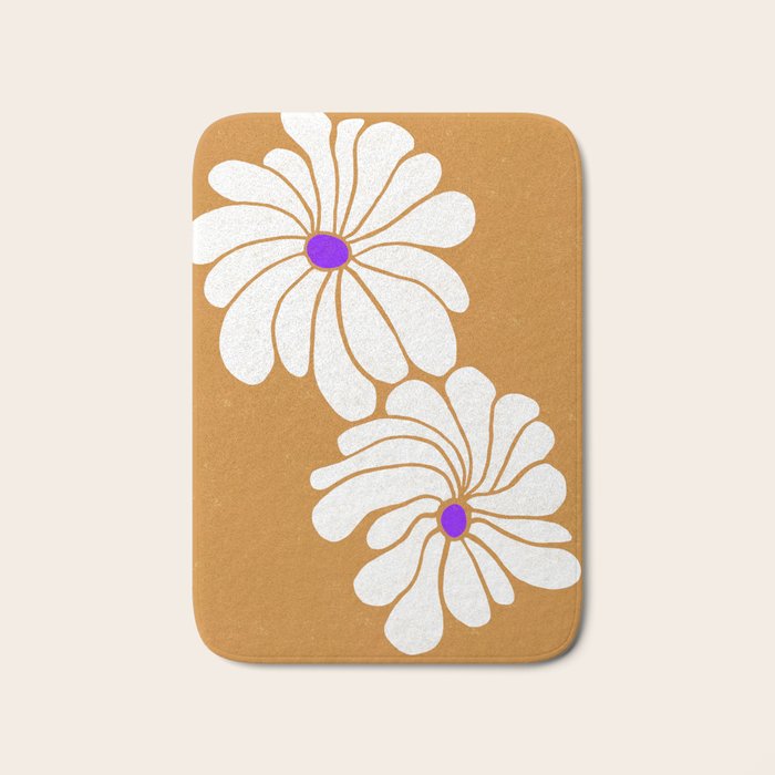 daisy 1967, orange Bath Mat Gallery Image 1