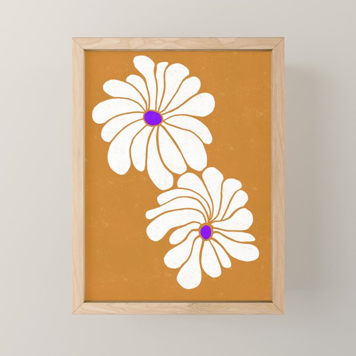 daisy 1967, orange Mini Art Print Gallery Image 1