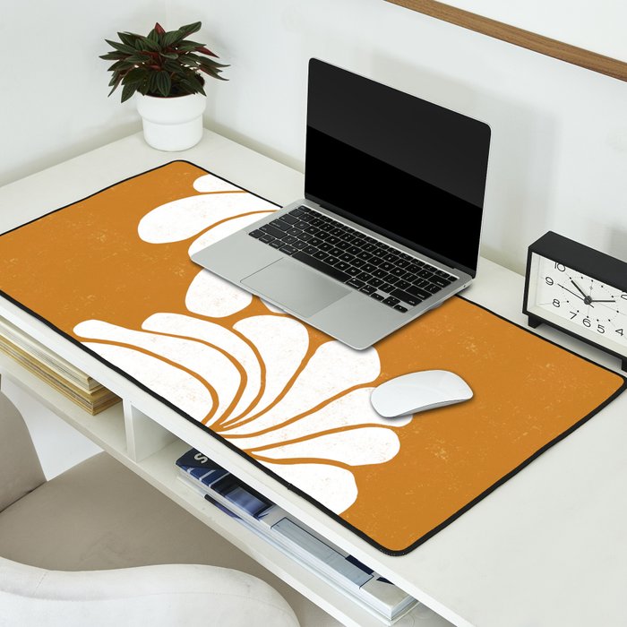 daisy 1967, orange Desk Mat Gallery Image 2
