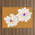 daisy 1967, orange Outdoor Rug Gallery Image 1