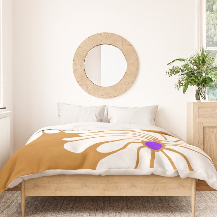 daisy 1967, orange Duvet Cover Gallery Image 3