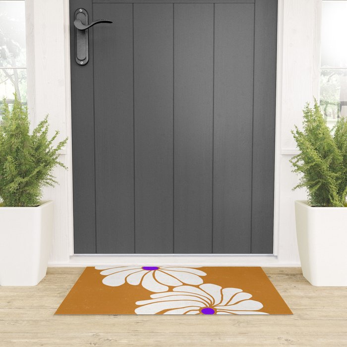 daisy 1967, orange Welcome Mat Gallery Image 3