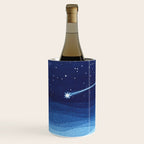 Falling star, shooting star, sailboat ocean waves blue sea Wine Chiller Gallery Image 2