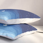 Falling star, shooting star, sailboat ocean waves blue sea Pillow Sham Gallery Image 3