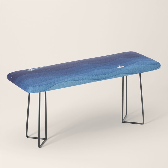Falling star, shooting star, sailboat ocean waves blue sea Bench Gallery Image 1