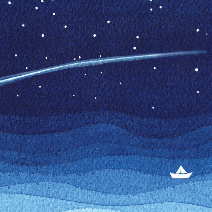 Falling star, shooting star, sailboat ocean waves blue sea Coffee Mug Gallery Image 2