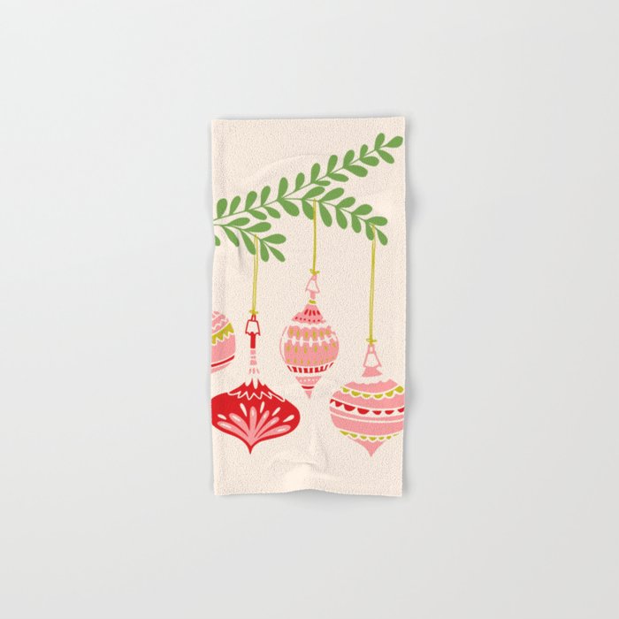 Cheerful little Christmas baubles Bath Towel Gallery Image 1