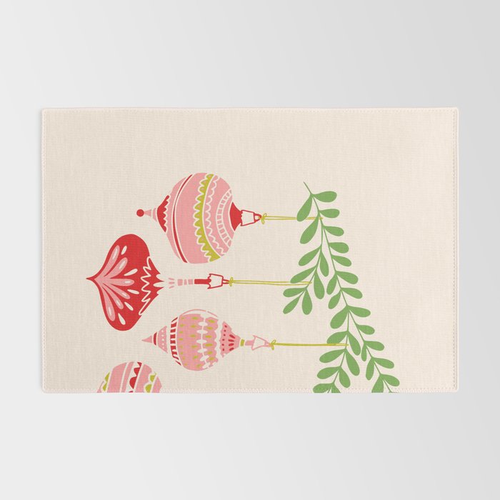Cheerful little Christmas baubles Rug Gallery Image 2
