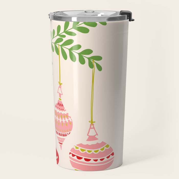 Cheerful little Christmas baubles Travel Mug Gallery Image 2