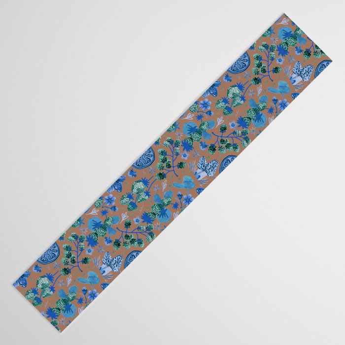 Garden Vegetables & Fresh Fruit in Blue Midnight Table Runner Gallery Image 3