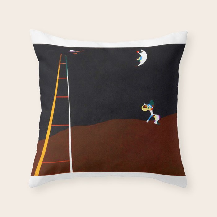 Joan Miro Dog Barking at the Moon Throw Pillow Gallery Image 1