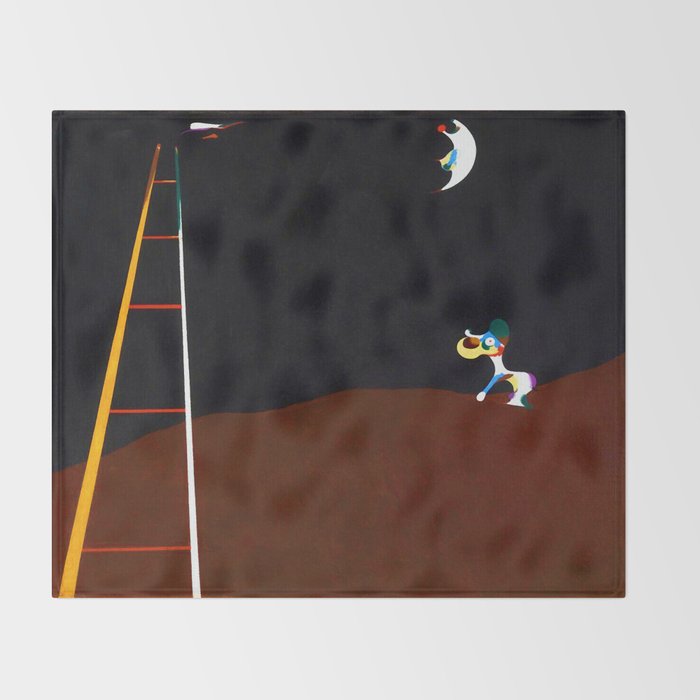 Joan Miro Dog Barking at the Moon Throw Blanket Gallery Image 2