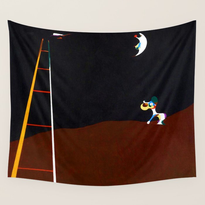 Joan Miro Dog Barking at the Moon Wall Tapestry Gallery Image 1