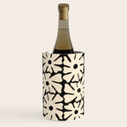 Mid-Century Flowers in Black & White Wine Chiller Gallery Image 1