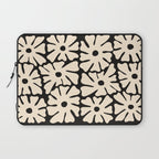 Mid-Century Flowers in Black & White Laptop Sleeve Gallery Image 1